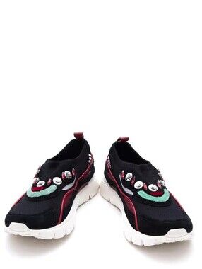 VALENTINO GARAVANI Women's Mixed Media Trainer Sneakers EU 38 US 8 Org $890